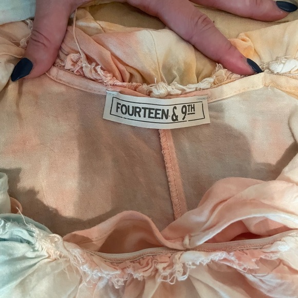 Tie Dye Maxi Dress Off the Shoulder - Picture 3 of 11